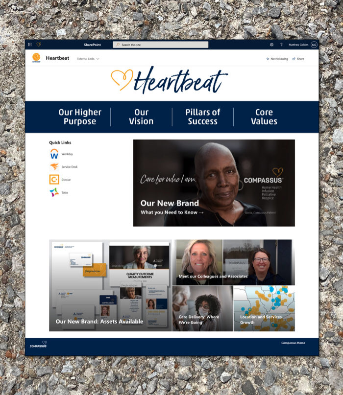 11Heartbeat Intranet homepage